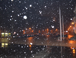 Schneefall in Goldkronach